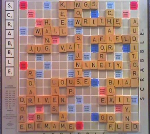Good lord, the God's smiled on this Scrabble game.