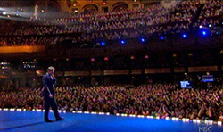 A massive audience welcomes Conan O'Brien to Chicago. Come to Minneapolis, Conan!