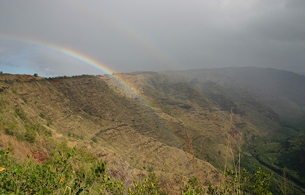 Rainbow above Cliffs