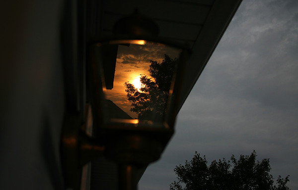 Sunset and Lamp