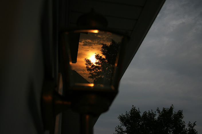 Sunset and Lamp