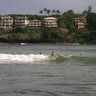 Surfers in front of Kauai Marriott Resort